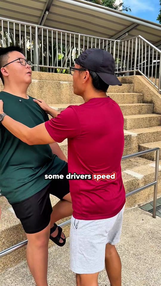 Runner Kao LTA Land Transport Authority road safety campaign Singapore
